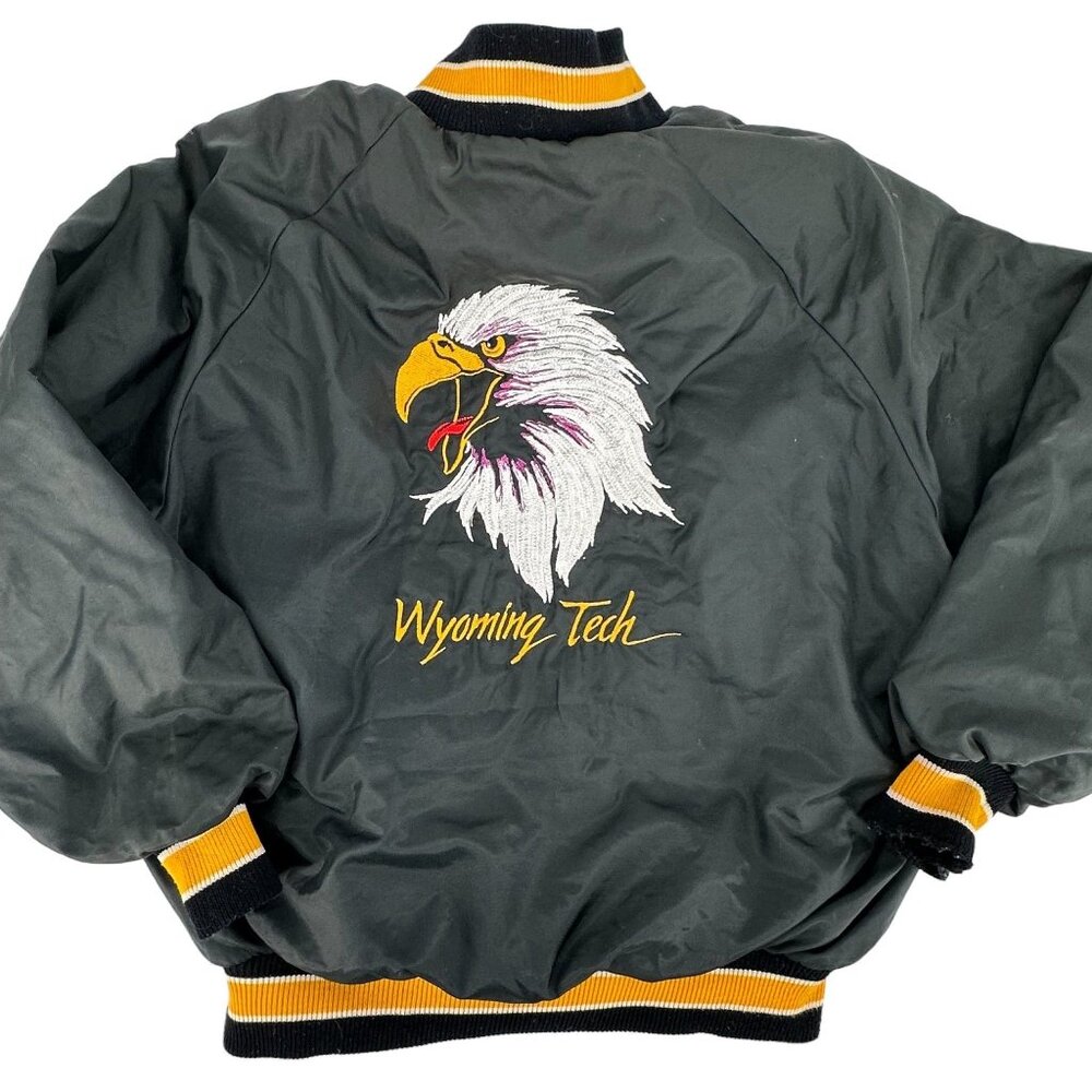Wyoming Tech Embroidered Bomber Jacket - Black and Yellow